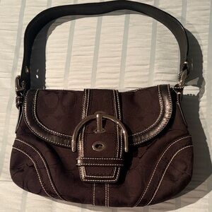 Coach Black Shoulder Bag with Buckle